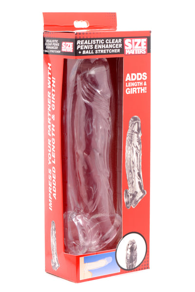 Realistic Clear Penis Enhancer and Ball Stretcher penis-extenders from Size Matters