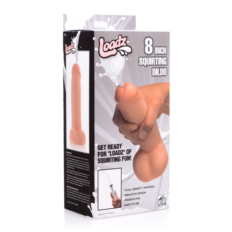 8 Inch Realistic Dual Density Squirting Dildo squirting-dildos from Loadz