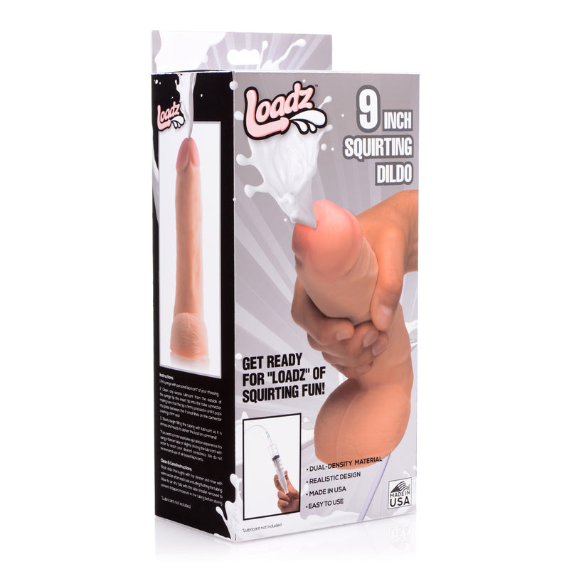 9 Inch Realistic Dual Density Squirting Dildo squirting-dildos from Loadz