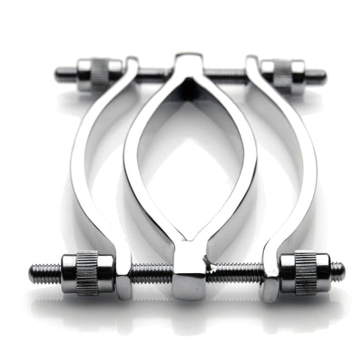 Stainless Steel Adjustable Pussy Clamp LeatherR from Master Series