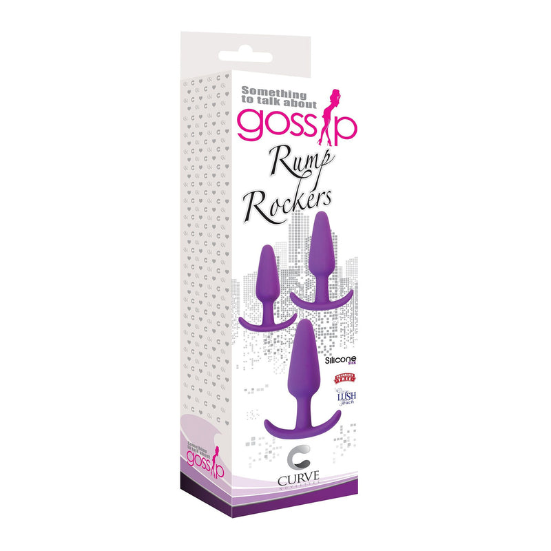 Rump Rockers 3 Piece Silicone Anal Plug Set - Purple vibesextoys from Gossip
