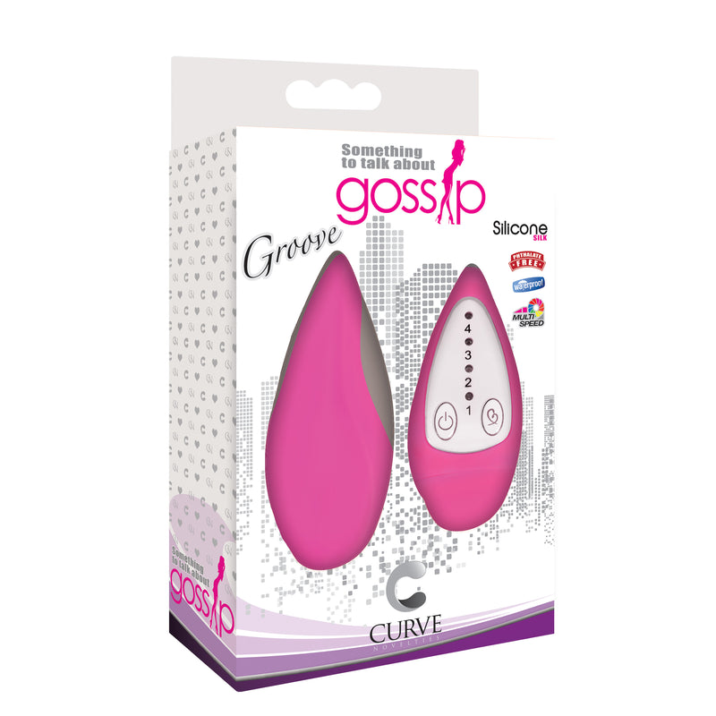 Groove Smooth Silicone Remote Vibe- Pink vibesextoys from Gossip