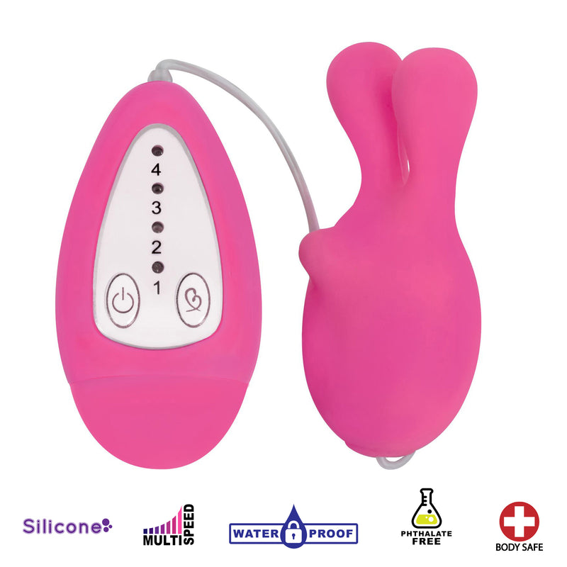 Bounce Silicone Bunny Bullet Vibe- Pink vibesextoys from Gossip