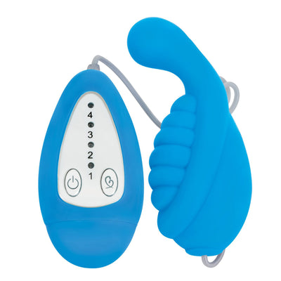 Whirl 4x Silicone Remote Vibe - Blue curve-novelties from Gossip