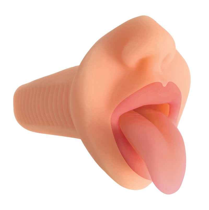 Mistress Courtney Vibrating Mouth Stroker- Flesh mouth-masturbators from Mistress
