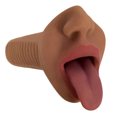 Mistress Mercedes Vibrating Mouth Stroker- Brown mouth-masturbators from Mistress