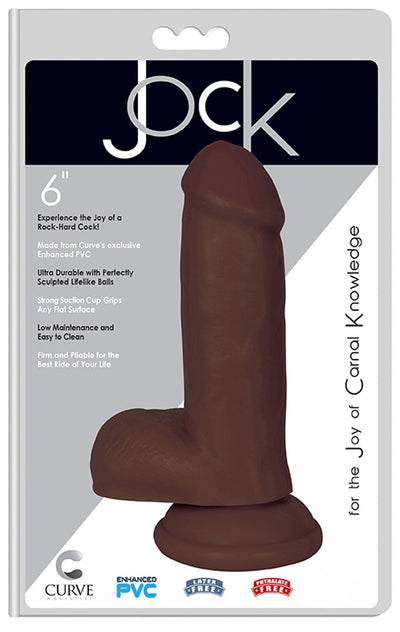 JOCK 6 Inch Dong with Balls Brown Dildos from Jock