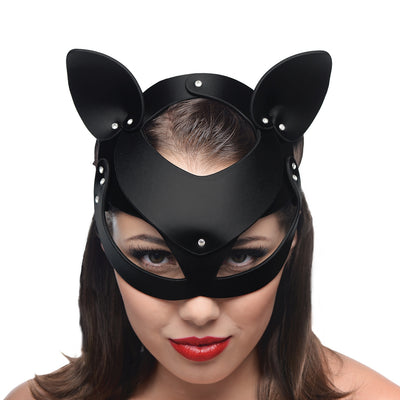 Bad Kitten Leather Cat Mask hoods-muzzles from Master Series