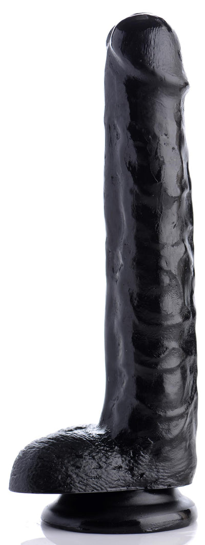 8 Inch Slim Dildo with Balls- Black Dildos from Easy Entry