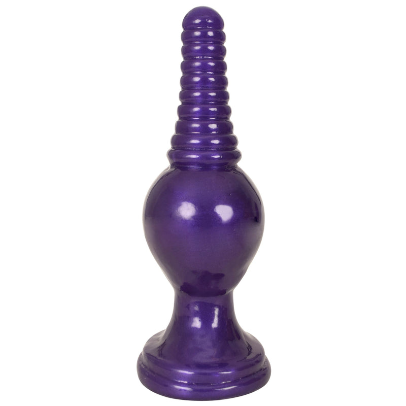 The King Ribbed Tip Anal Plug – Purple curve-novelties from Royal Hiney