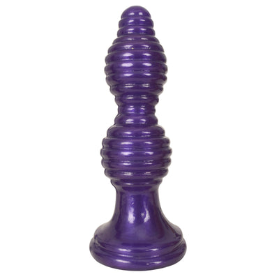The Queen Ribbed Anal Plug – Purple curve-novelties from Royal Hiney