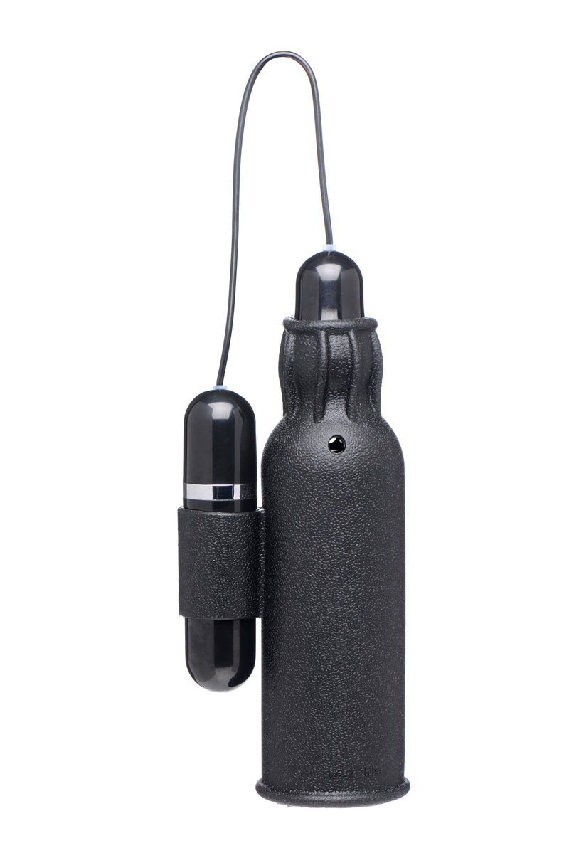Lightning Stroke Silicone Stroker With Vibrating Bullet vibesextoys from Trinity Vibes