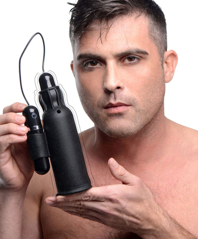 Lightning Stroke Silicone Stroker With Vibrating Bullet vibesextoys from Trinity Vibes