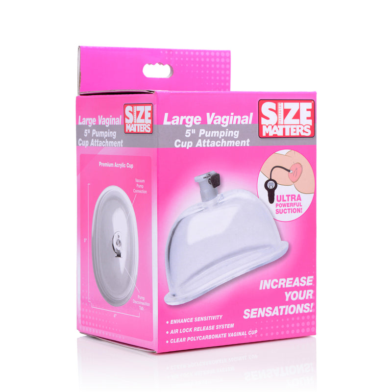 Large Vaginal 5 inch Pumping Cup Attachment EnlargementGear from Size Matters