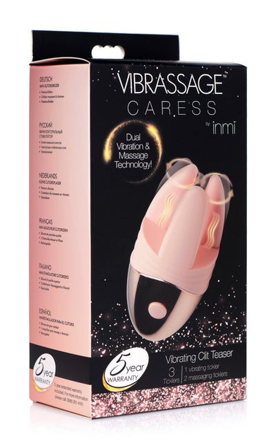 Vibrassage Caress Dual Vibrating Silicone Clit Teaser vibesextoys from Inmi