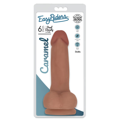 Easy Riders 6 Inch Dual Density Dildo With Balls - Tan Dildos from Easy Riders