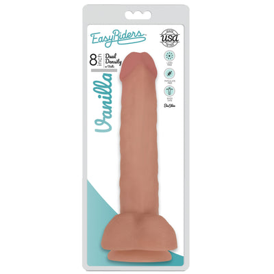 Easy Riders 8 Inch Dual Density Dildo With Balls - Flesh Dildos from Easy Riders