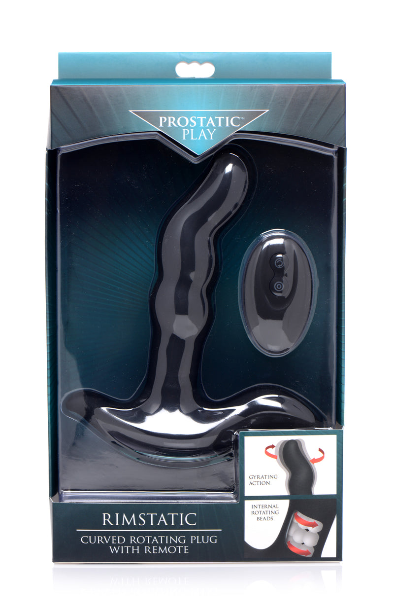 Rimstatic Curved Rotating Plug with Remote prostate-stimulator from Prostatic Play