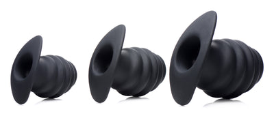 Hive Ass Tunnel Silicone Ribbed Hollow Anal Plug - Large butt-plugs from Master Series