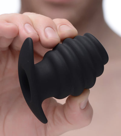 Hive Ass Tunnel Silicone Ribbed Hollow Anal Plug - Small butt-plugs from Master Series