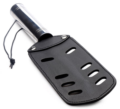 Leather Paddle With Slots Impact from Strict Leather