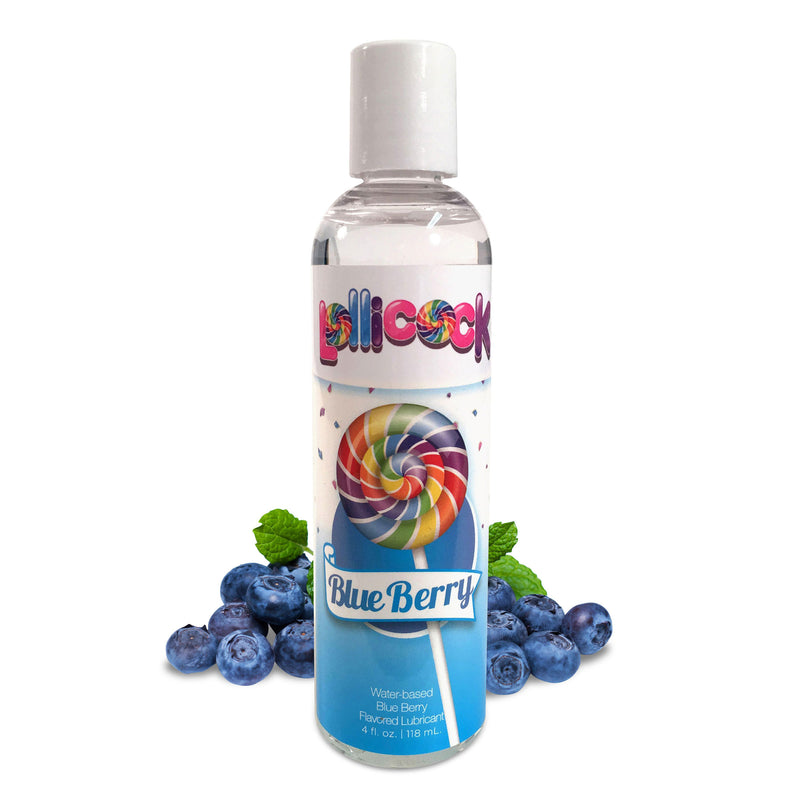 Lollicock 4 oz. Water-based Flavored Lubricant - Blue Berry lubes from Lollicock