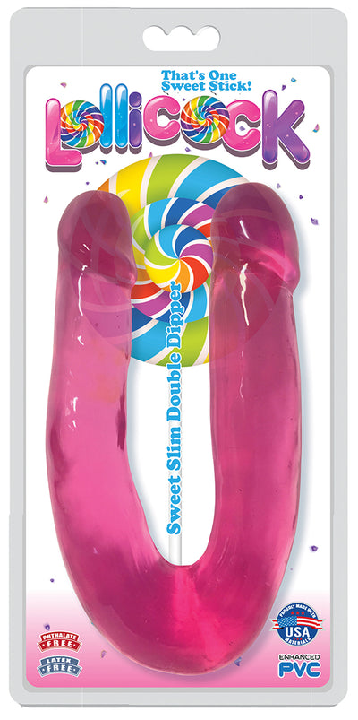 Lollicock Sweet Slim Double Dipper Dildo - Pink Dildos from Lollicock