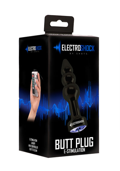 Ribbed Butt Plug E-Stimulation electrosex-insertables from Electroshock