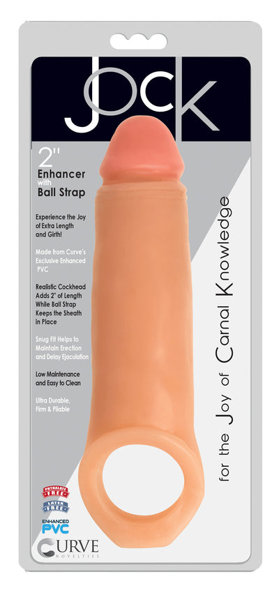 2 Inch Penis Enhancer with Ball Strap - Flesh penis-extenders from Jock