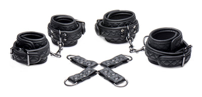 Concede Wrist and Ankle Restraint Set With Bonus Hog-Tie Adaptor ankle-and-wrist-cuffs from Master Series