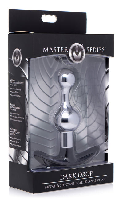 Dark Drop Metal and Silicone Beaded Anal Plug butt-plugs from Master Series