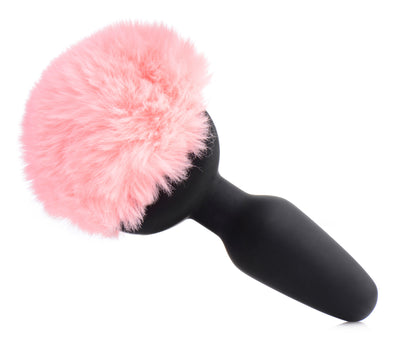 Remote Control Vibrating Pink Bunny Tail Anal Plug butt-plugs from Tailz