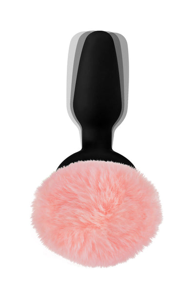 Remote Control Vibrating Pink Bunny Tail Anal Plug butt-plugs from Tailz