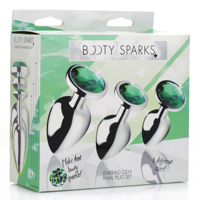 Emerald Gem Anal Plug Set butt-plugs from Booty Sparks