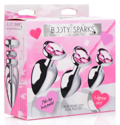 Pink Heart Anal Plug Set butt-plugs from Booty Sparks