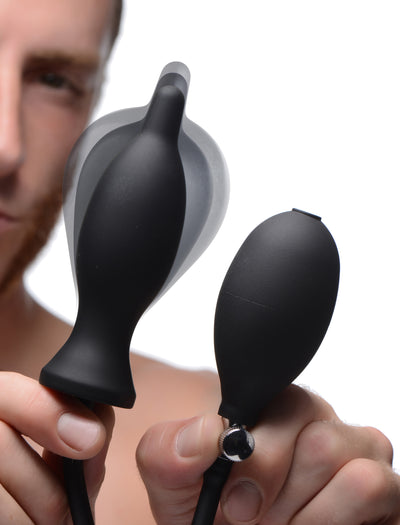 Dark Inflator Silicone Inflatable Anal Plug butt-plugs from Master Series