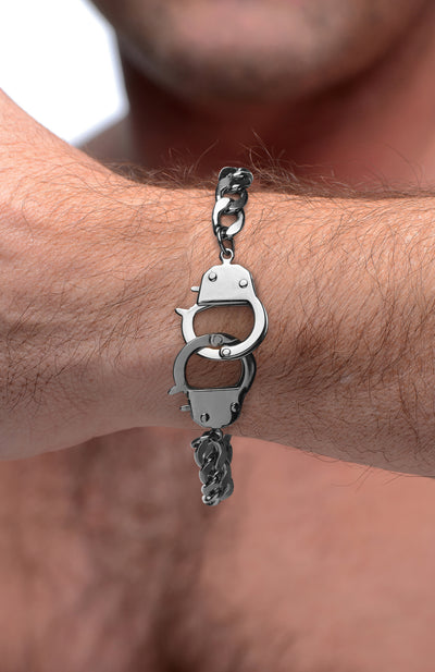 Cuff Him Handcuff Bracelet LeatherR from Master Series