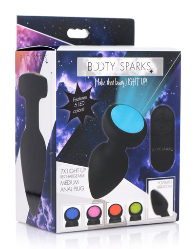 7X Light Up Rechargeable Anal Plug - Medium butt-plugs from Booty Sparks