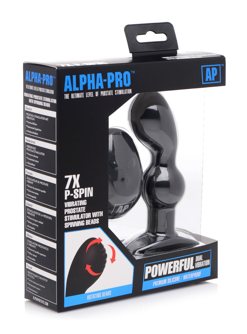 7X P-Spin Vibrating Prostate Stimulator with Spinning Beads prostate-stimulator from Alpha-Pro
