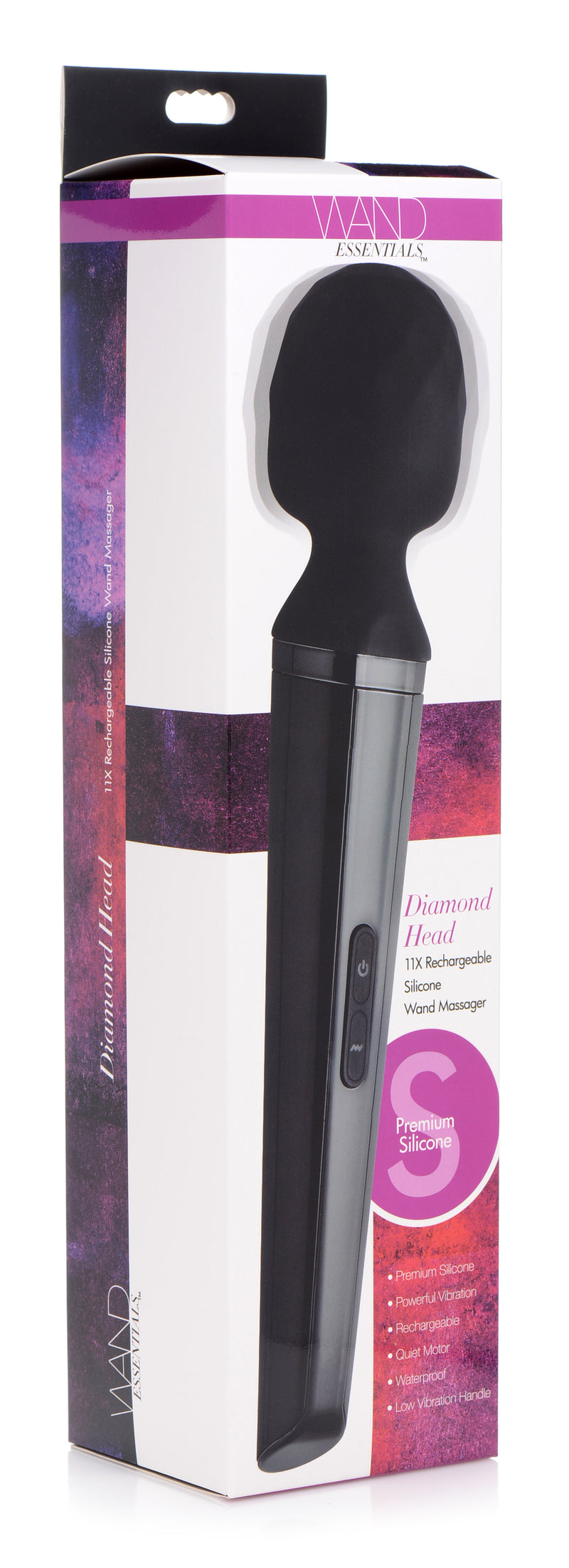 Diamond Head 24X Rechargeable Silicone Wand Massager wand-massagers from Wand Essentials