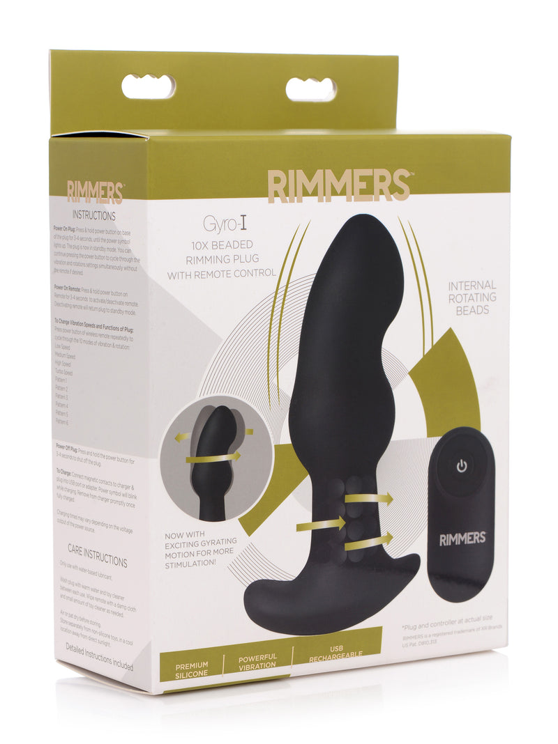 Gyro-I 10X Beaded Rimming Butt Plug with Remote Control butt-plugs from Rimmers