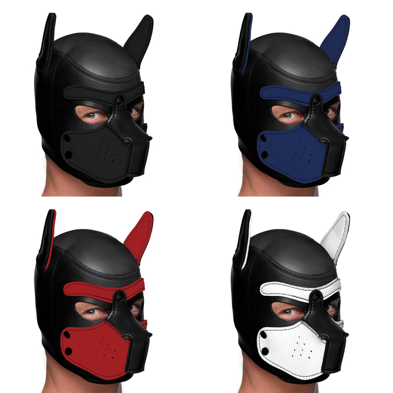 Spike Neoprene Puppy Hood - Red hoods-muzzles from Master Series