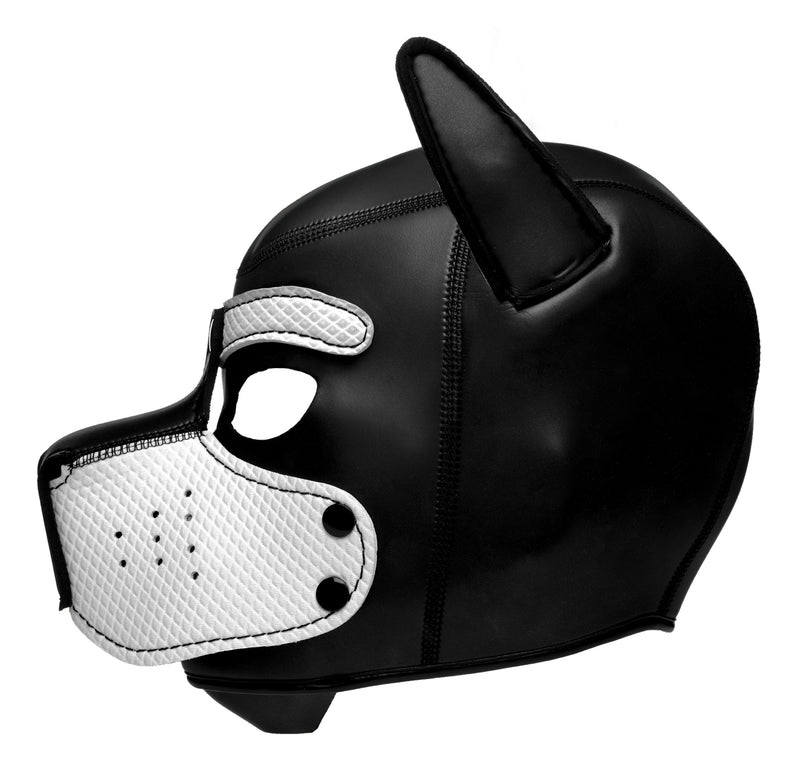 Spike Neoprene Puppy Hood - White hoods-muzzles from Master Series