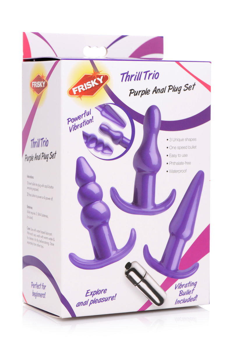 Thrill Trio Anal Plug Set - Purple butt-plugs from Frisky