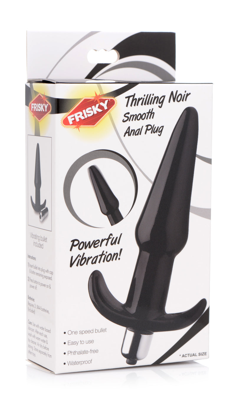 Smooth Vibrating Anal Plug - Black vibesextoys from Frisky