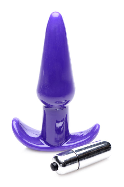 Smooth Vibrating Anal Plug - Purple vibesextoys from Frisky