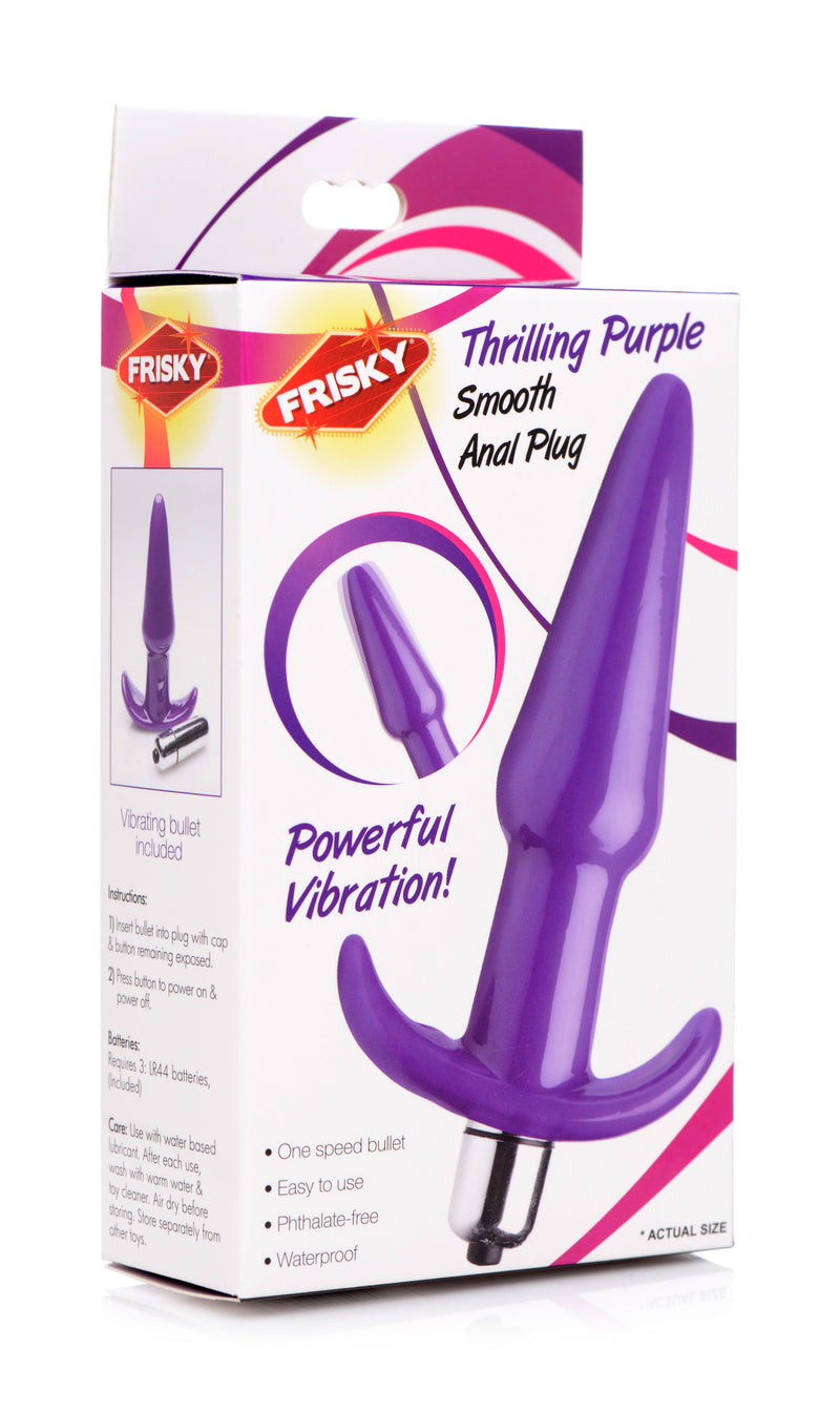 Smooth Vibrating Anal Plug - Purple vibesextoys from Frisky