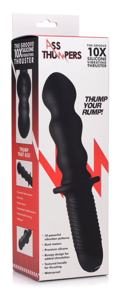 The Groove 10X Silicone Vibrator with Handle vibesextoys from Ass Thumpers