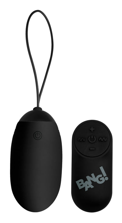 XL Silicone Vibrating Egg - Black bullet-vibrators from Bang