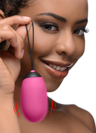 XL Silicone Vibrating Egg - Pink bullet-vibrators from Bang